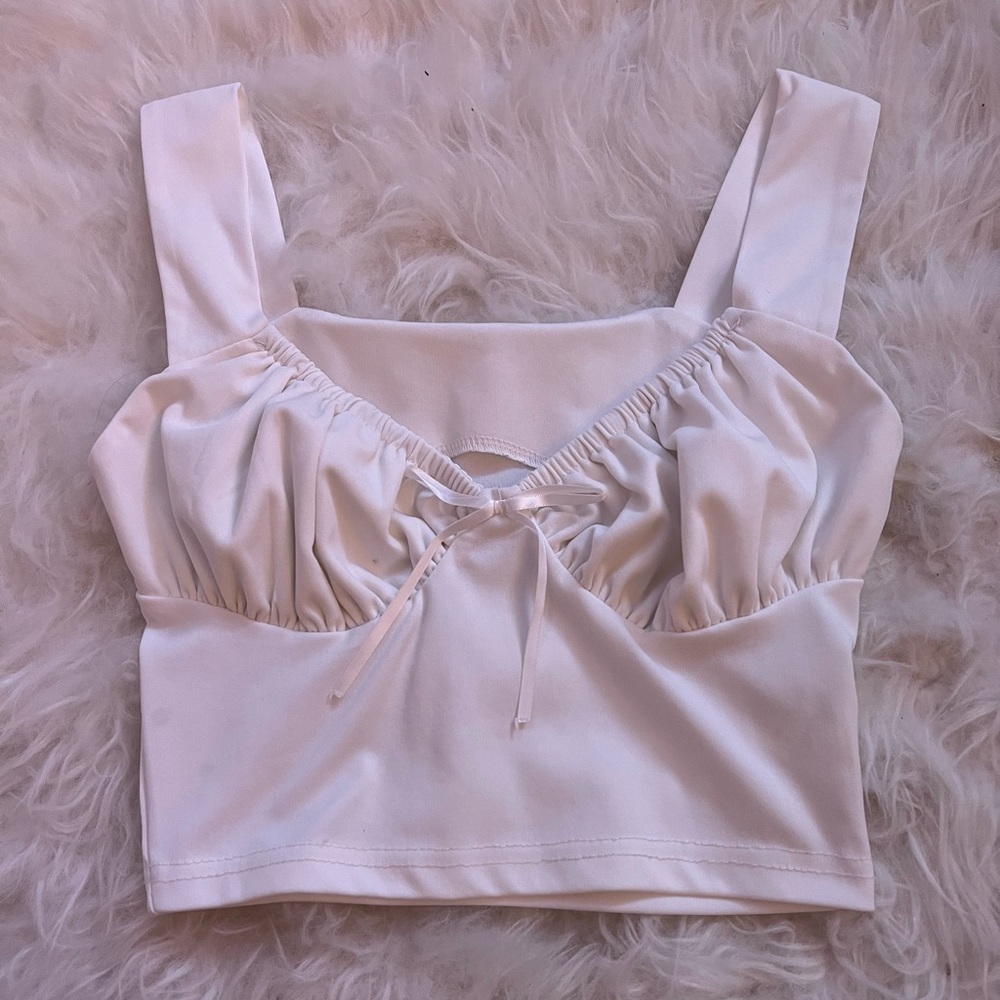 Y2k cute white top
